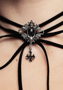Gargoyle Gothic Cord Choker Necklace