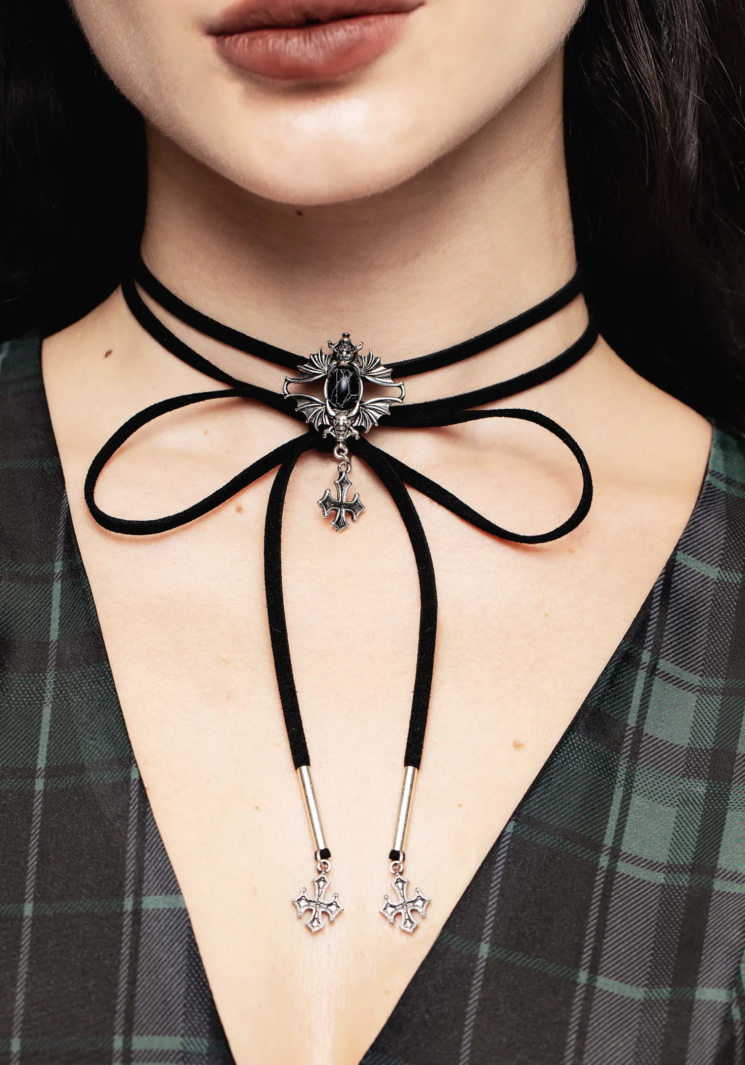 Gargoyle Gothic Cord Choker Necklace