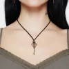 Genesta Skull Key Cord Necklace