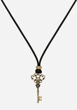 Genesta Skull Key Cord Necklace