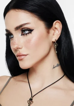 Genesta Skull Key Earrings