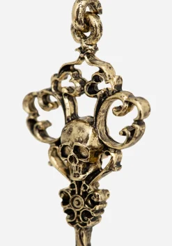 Genesta Skull Key Earrings
