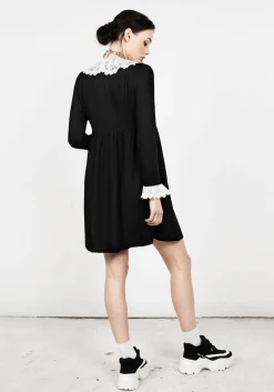 Gloaming Lace Collar Linen Dress