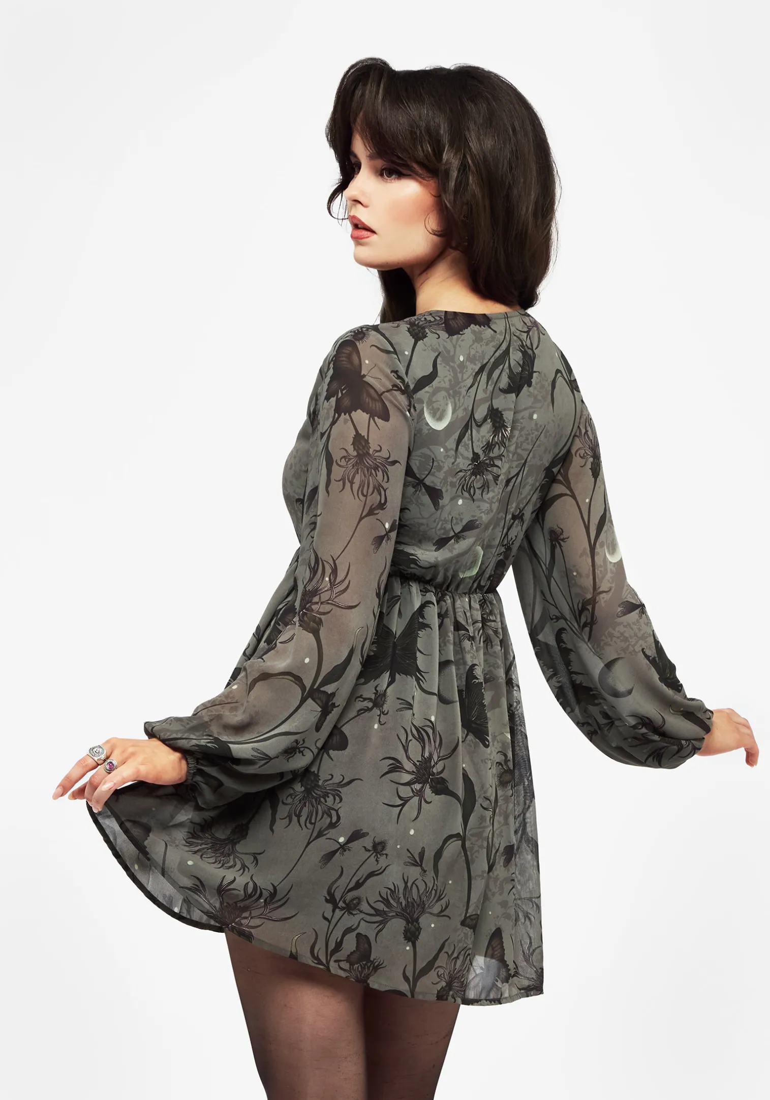 Gloriana Floral Print Chiffon Mini Dress