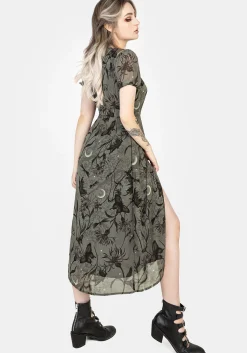 Gloriana Floral Print Chiffon Midaxi Wrap Dress
