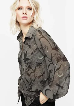Gloriana Floral Print Chiffon Shirt