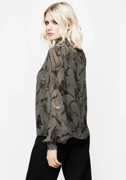 Gloriana Floral Print Chiffon Shirt