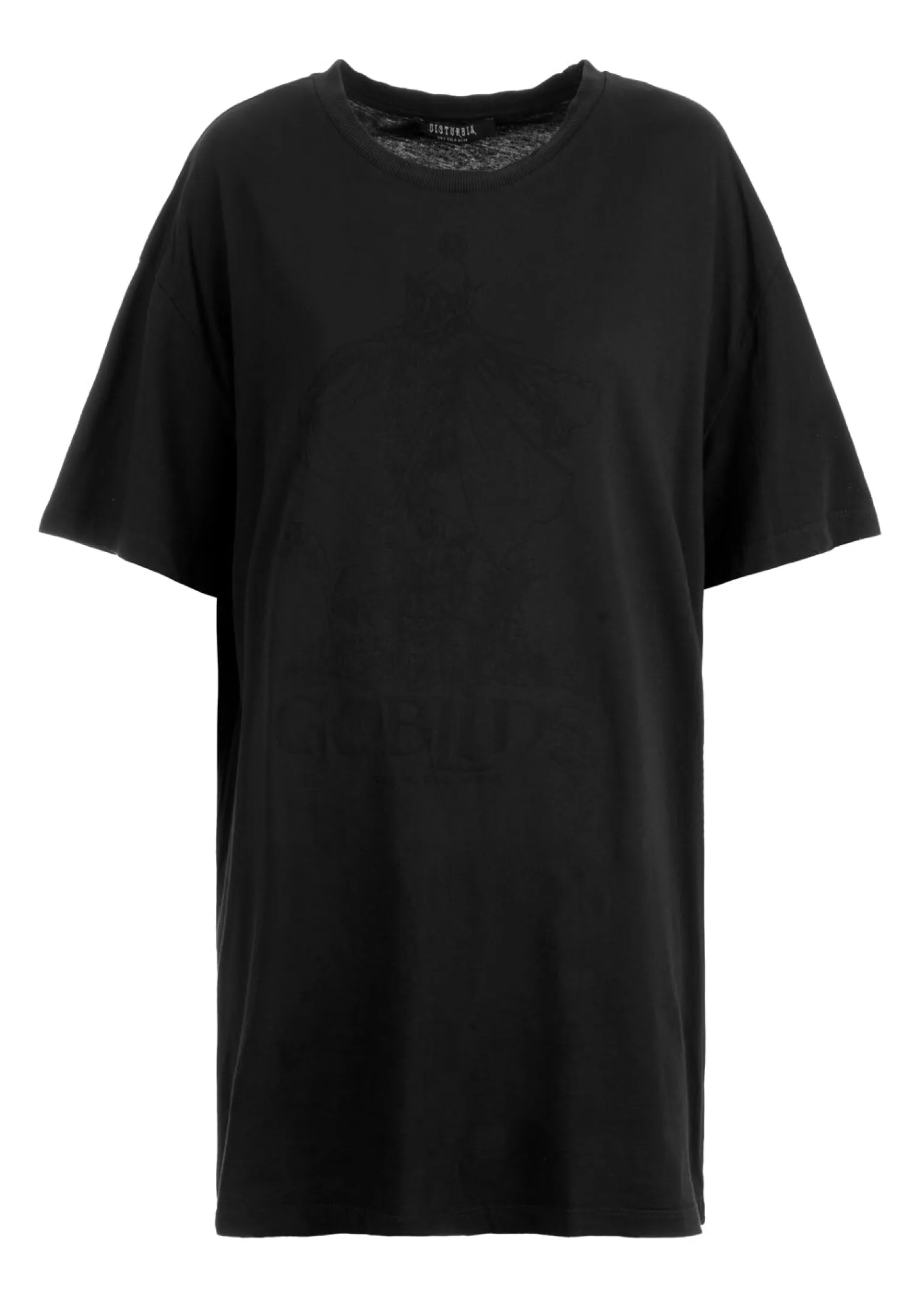 Goblins Black Garment Washed Oversized Tee Dress