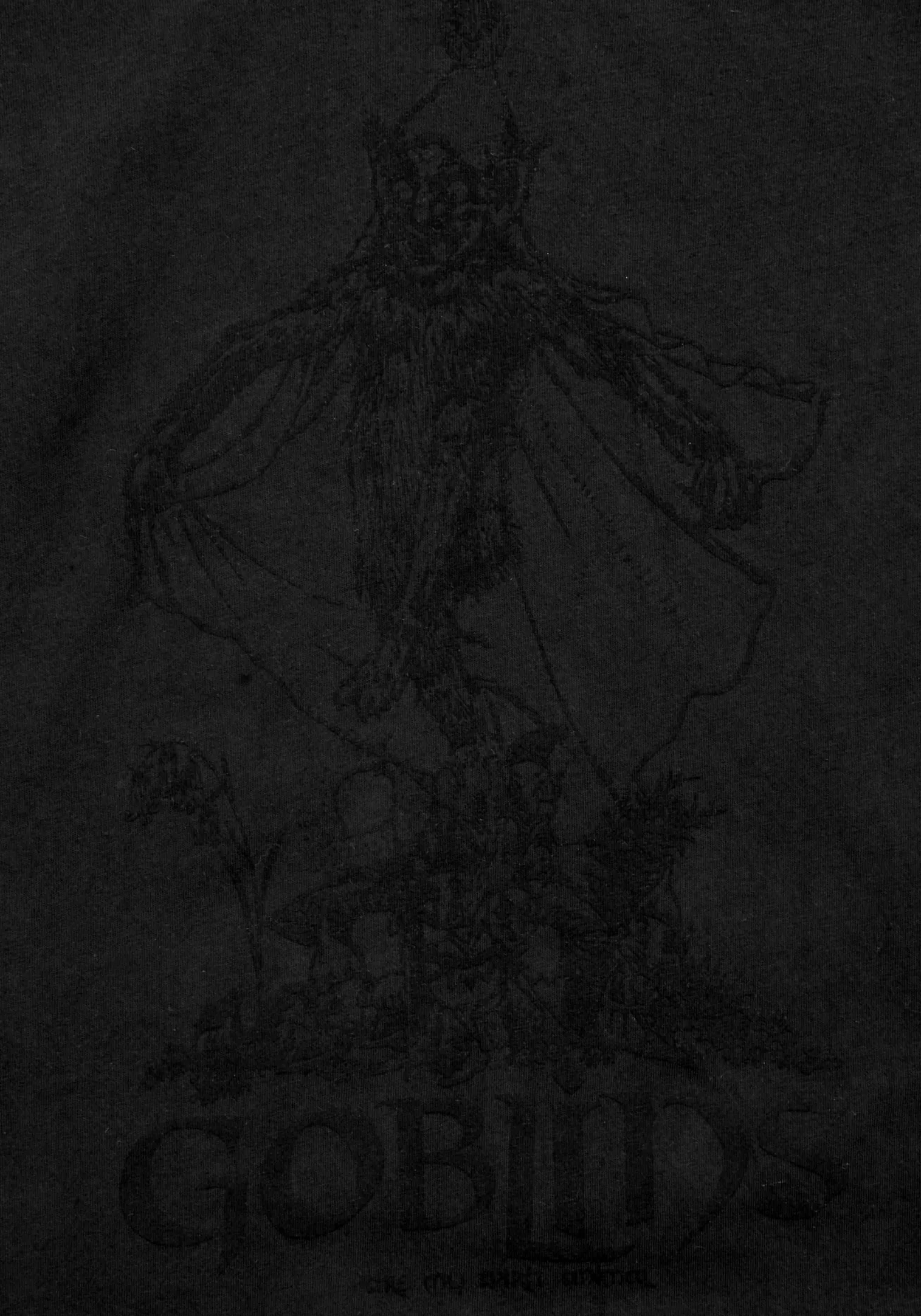 Goblins Black Garment Washed Oversized Tee Dress