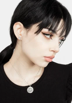 Goddess Triple Moon Moonstone Ear Stud Pack