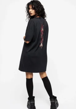 God's Flesh Graphic Print Tee Dress