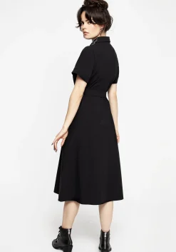 Goodfellow Embroidered Collar Midi Shirt Dress