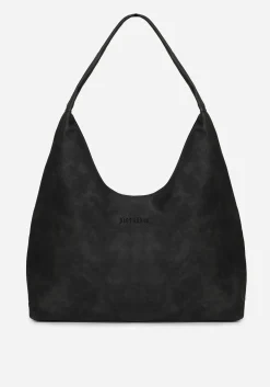 Gorgon Snake Embroidered Faux Suede Tote Bag