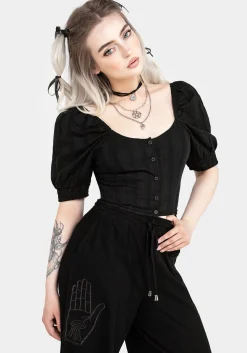 Gorse Cotton Puff Sleeve Blouse Top