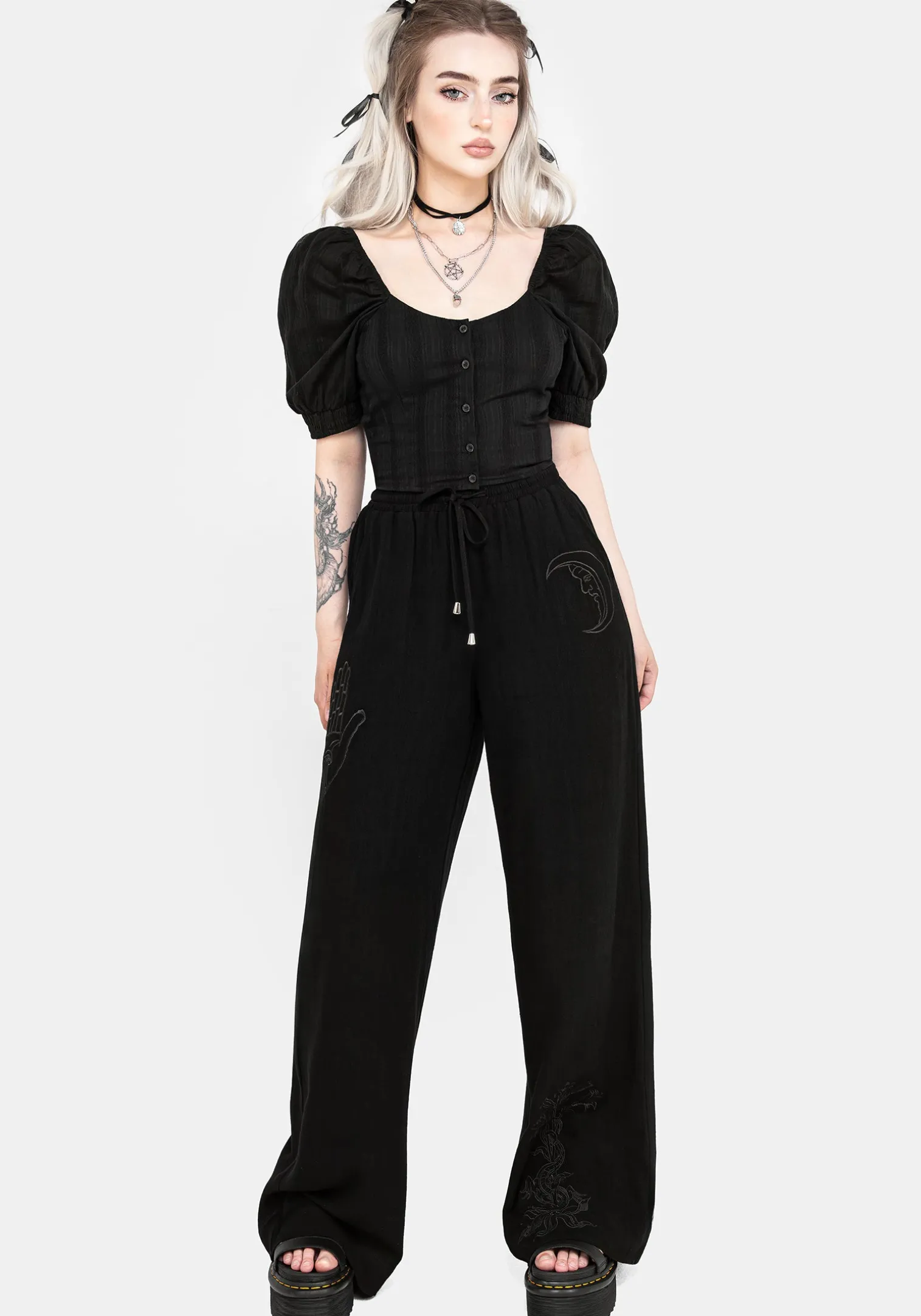 Gorse Cotton Puff Sleeve Blouse Top