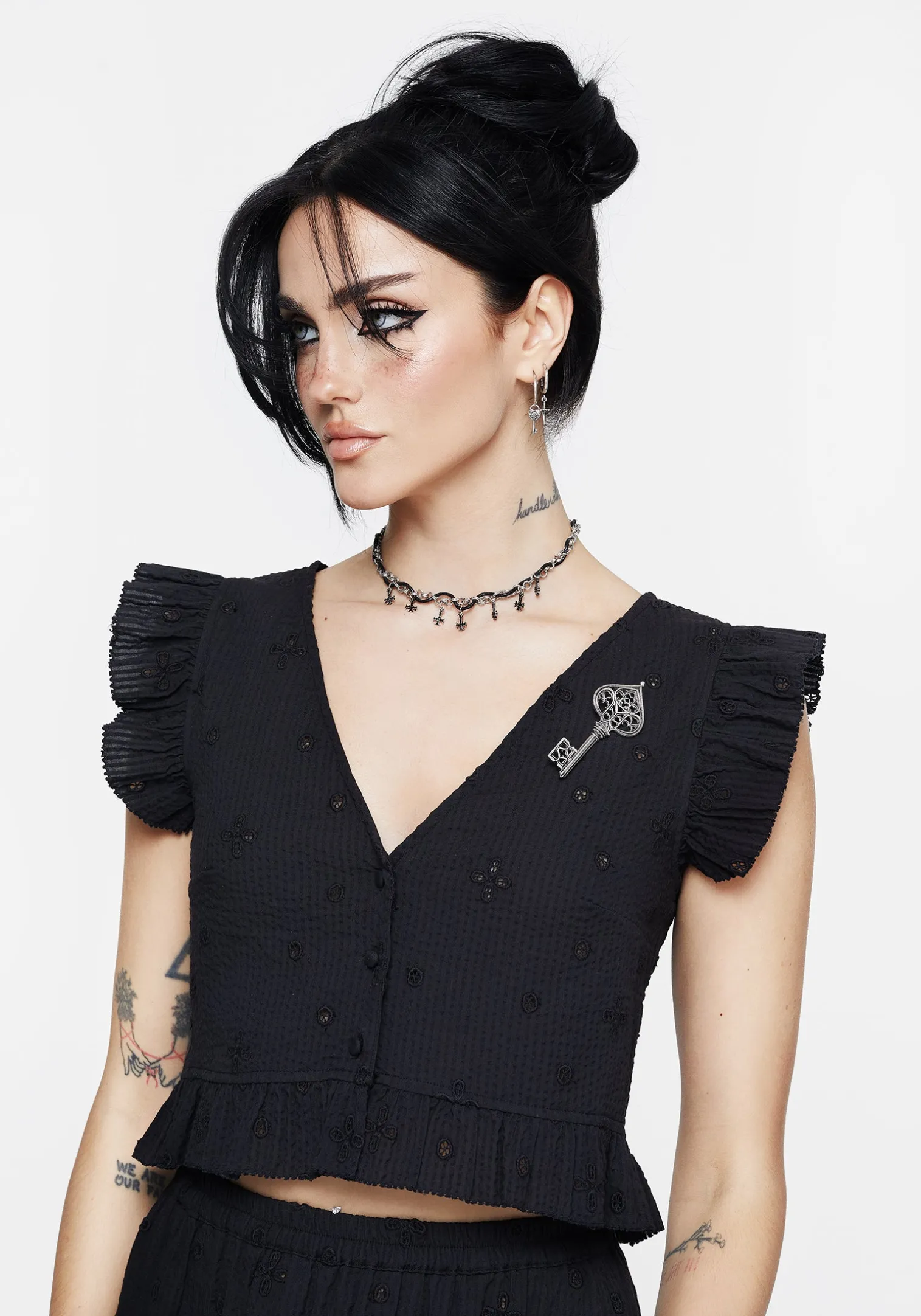 Gothic Cathedral Key Brooch