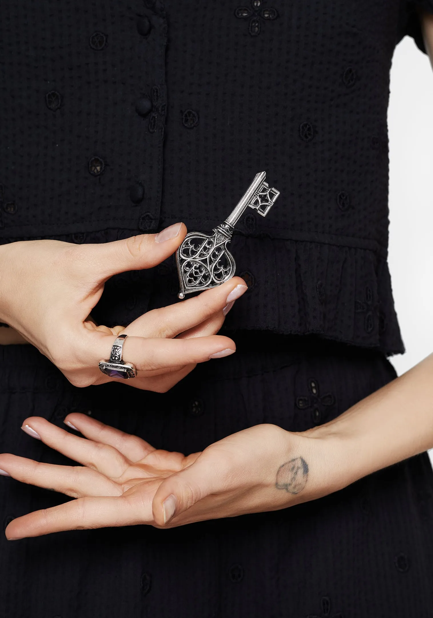 Gothic Cathedral Key Brooch