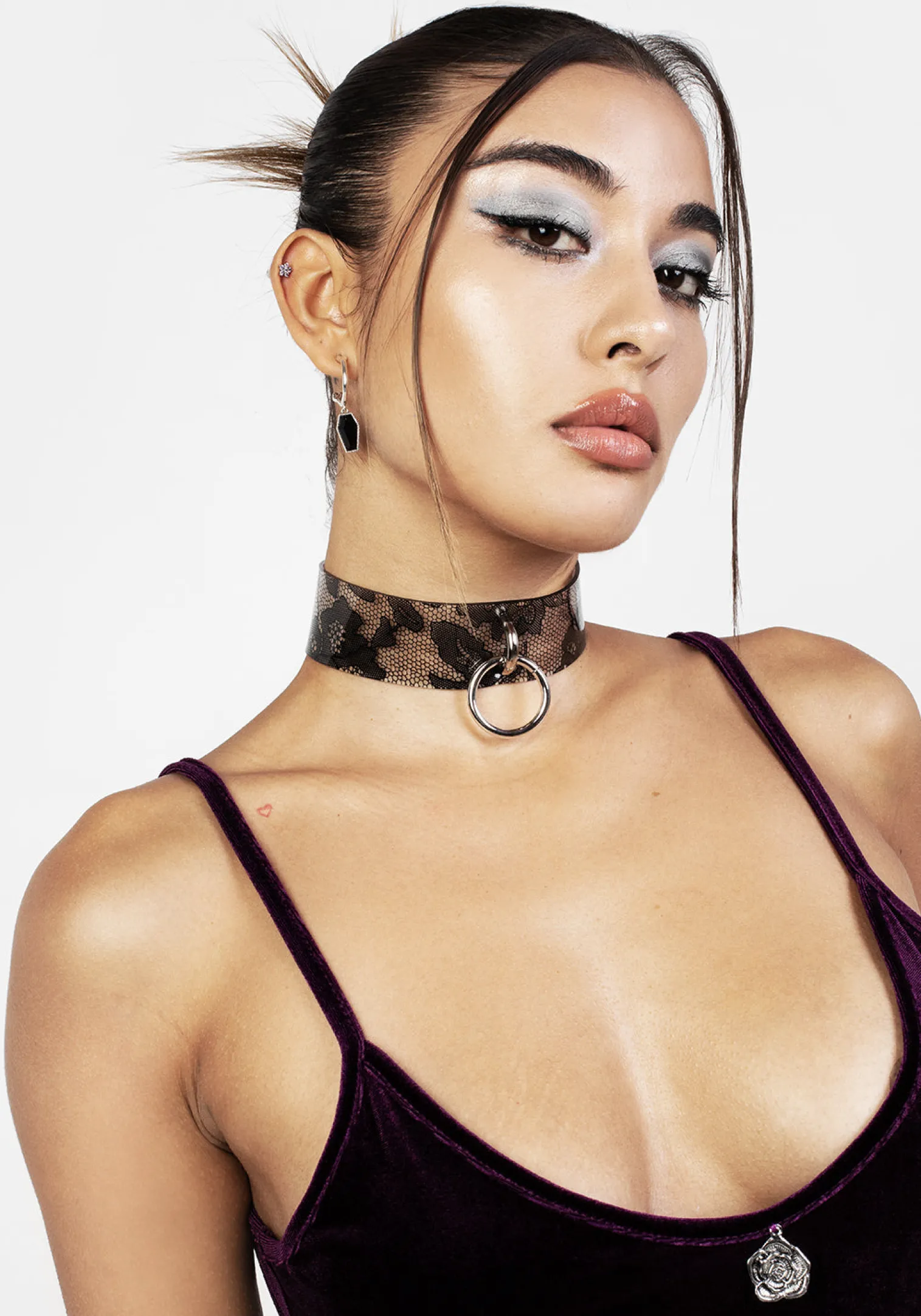 Gothita Pu Lace Choker