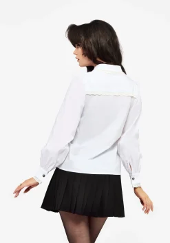 Grace Lace Trim Button Up Shirt