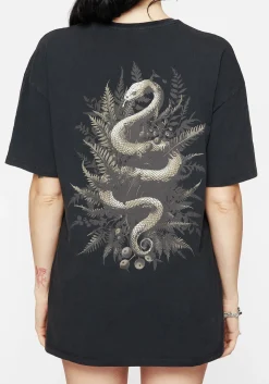 Gravity Cotton Snake Printed T-Shirt