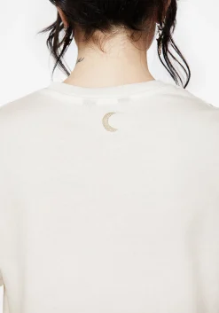 Griffinfly Cotton Embroidered Jersey Cropped T-Shirt