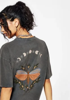 Griffinfly Cotton Embroidered Jersey Mini Tee Dress