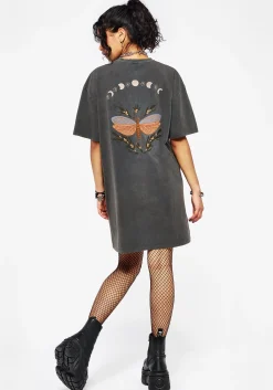 Griffinfly Cotton Embroidered Jersey Mini Tee Dress