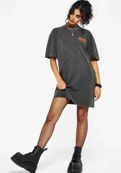 Griffinfly Cotton Embroidered Jersey Mini Tee Dress