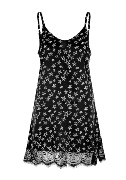 Hallow Lace Trim Slip Dress