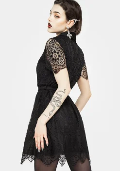 Harmonia Lace Mini Shirt Dress