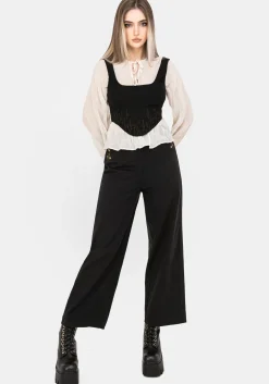 Harmony Embroidered Cropped Trouser