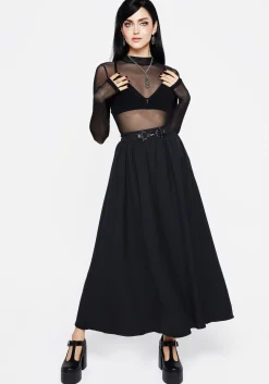 Haunted Midaxi Herringbone Skirt