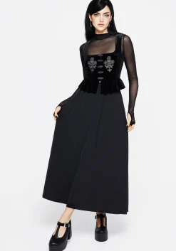 Haunted Midaxi Herringbone Skirt