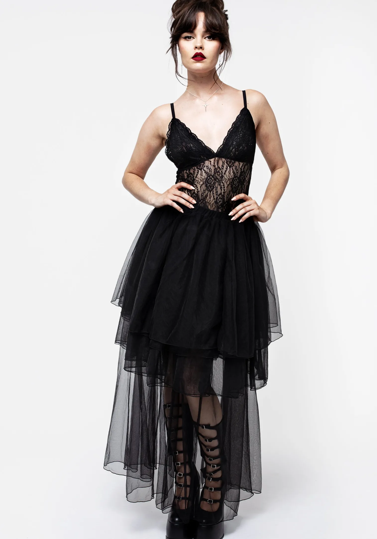 Headhunter Layered Tulle Maxi Skirt