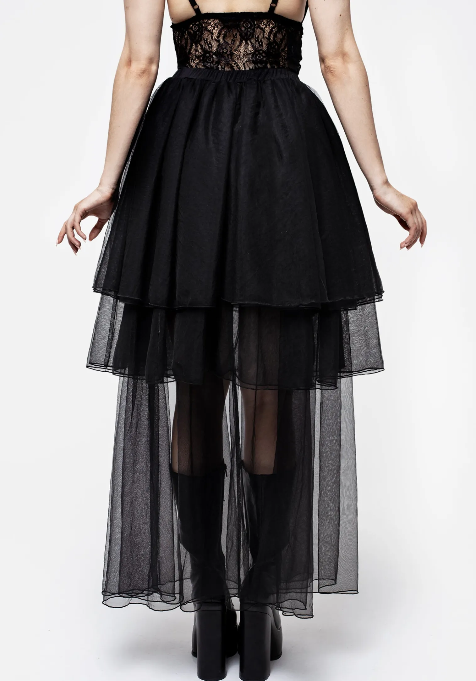Headhunter Layered Tulle Maxi Skirt