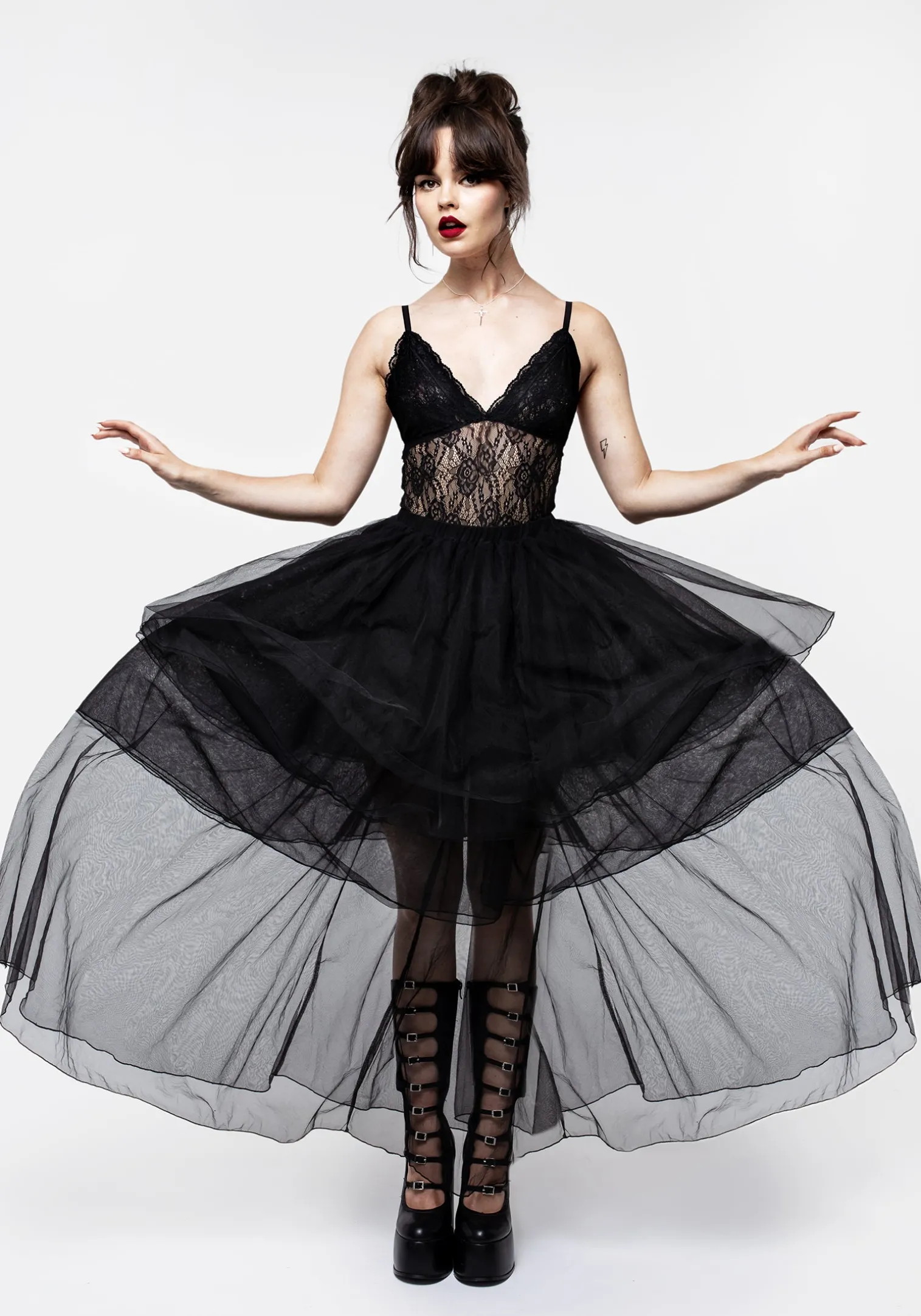 Headhunter Layered Tulle Maxi Skirt