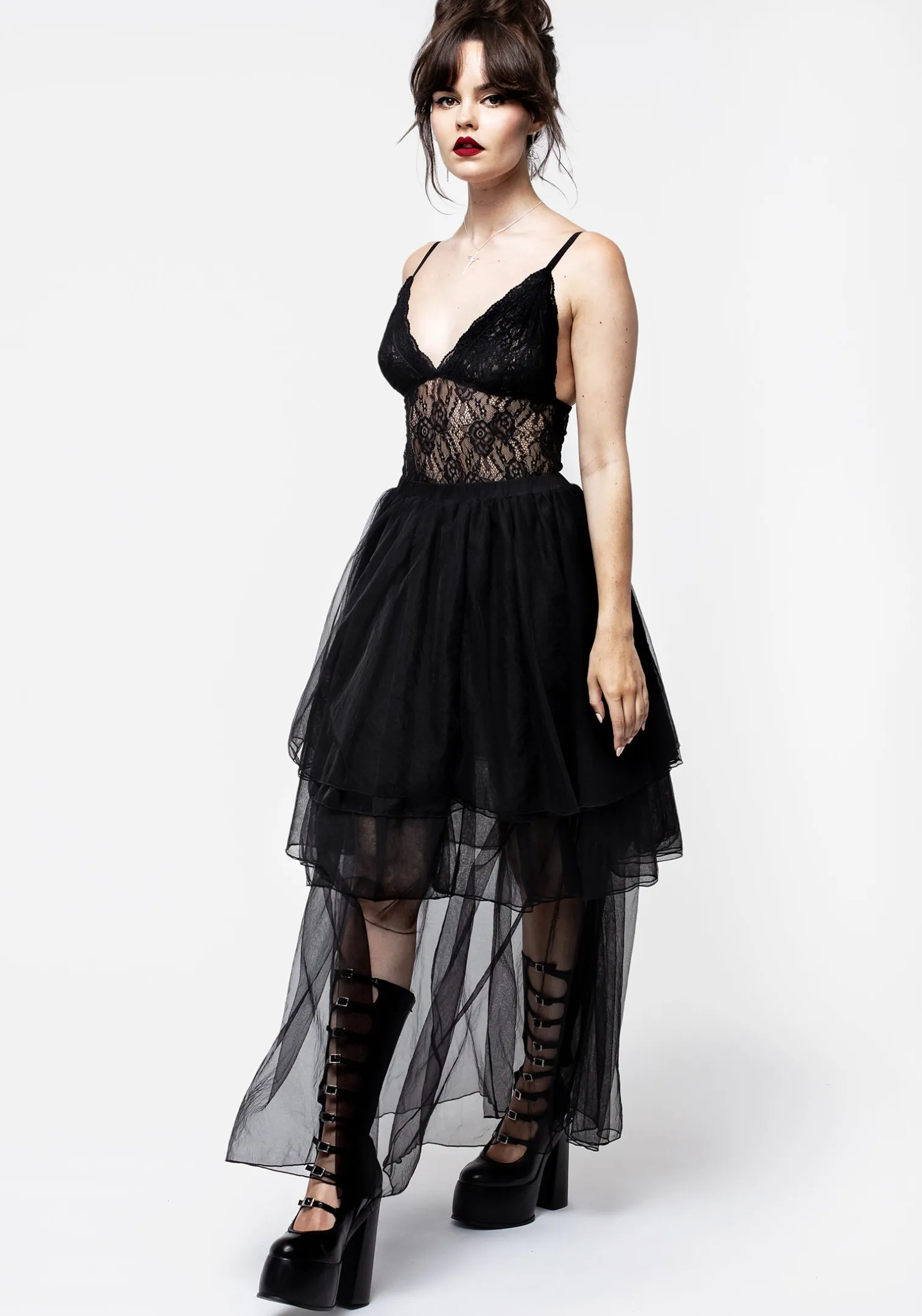 Headhunter Layered Tulle Maxi Skirt