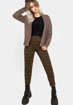 Heath Check Tapered Trousers