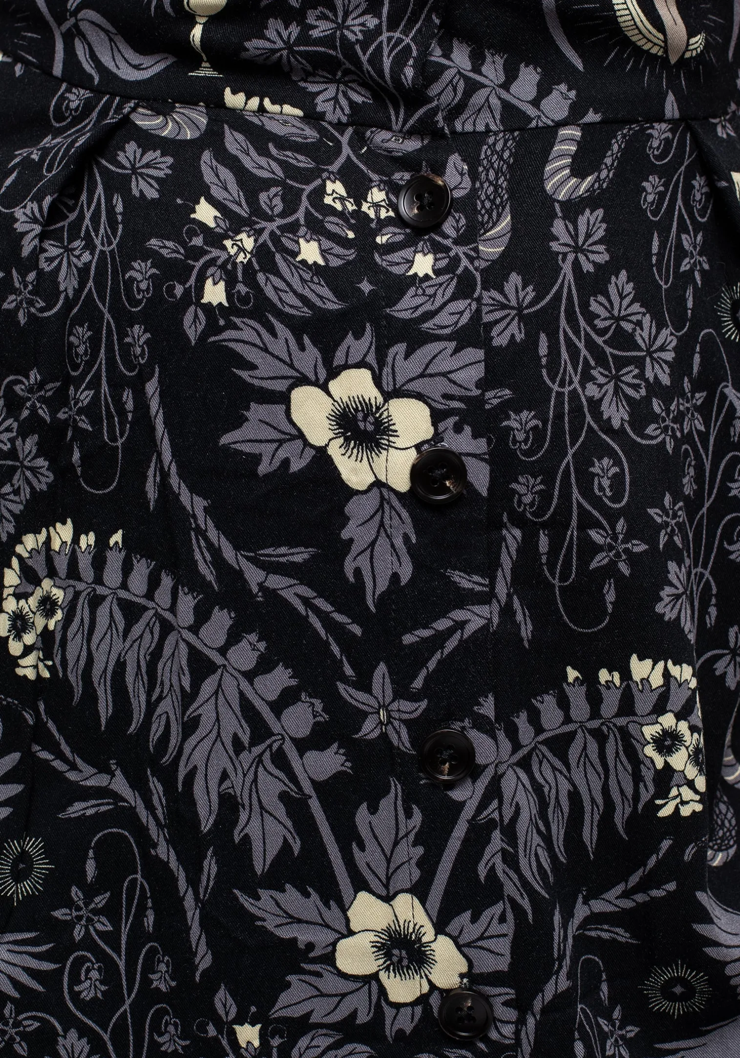 Hecate's Garden Button Up Apron Dress