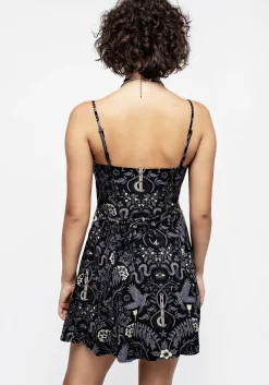Hecate's Garden Button Up Apron Dress