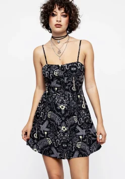Hecate's Garden Button Up Apron Dress