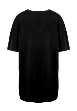 Hedgewitch Black Garment Washed Oversized Tee Dress