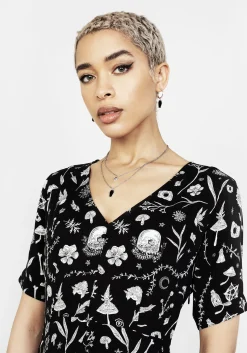 Hedgewitch V-neck Midi Dress