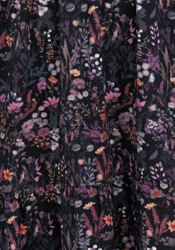 Heliotrope Floral Mini Smock Dress
