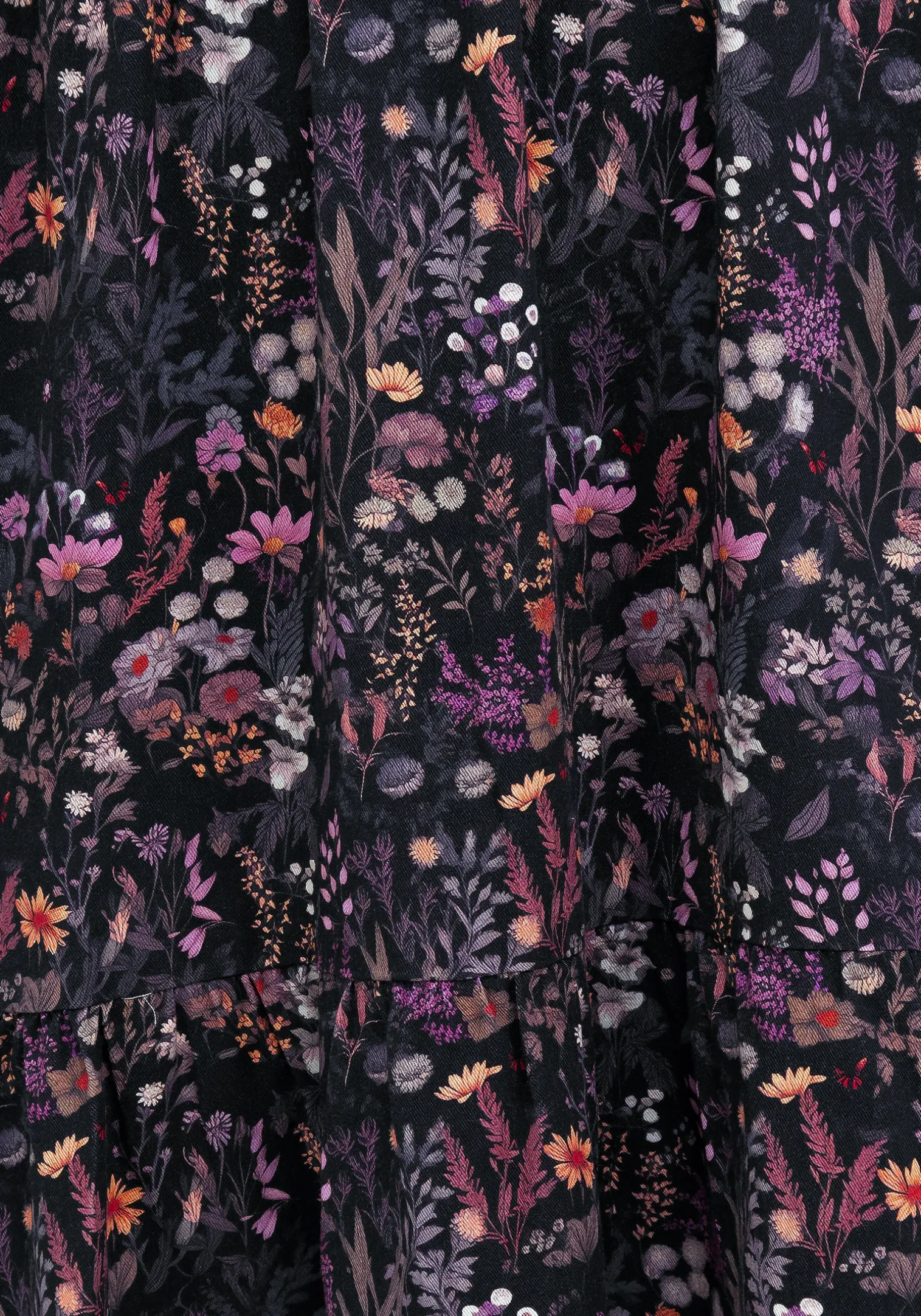 Heliotrope Floral Mini Smock Dress