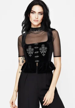 Hellebore Floral Embroidered Waistcoat Top