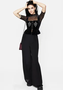 Hellebore Floral Embroidered Waistcoat Top
