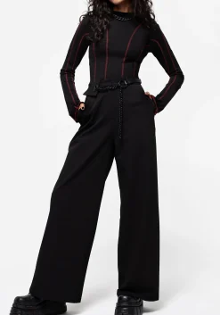 Hellion Chain Belt Wide Leg Trousers