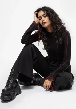 Hellion Chain Belt Wide Leg Trousers