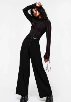 Hellion Chain Belt Wide Leg Trousers